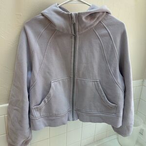 Cropped Oversized Scuba Zip-Up